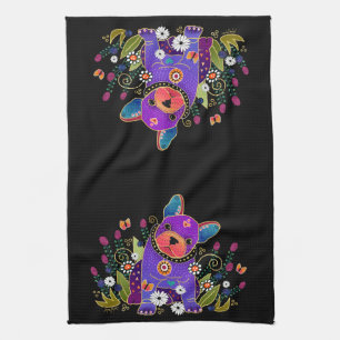 BINDI FRENCHIE ringside handdoek/keukenhanddoek Theedoek