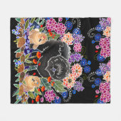 BINDI GARDEN PARTY - fleece worp Deken (Voorkant (Horizontaal))