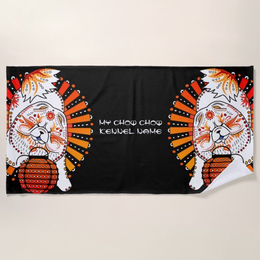 BINDI MI TANG - Chow - Jaar van de Hond handdoek (Voorkant)