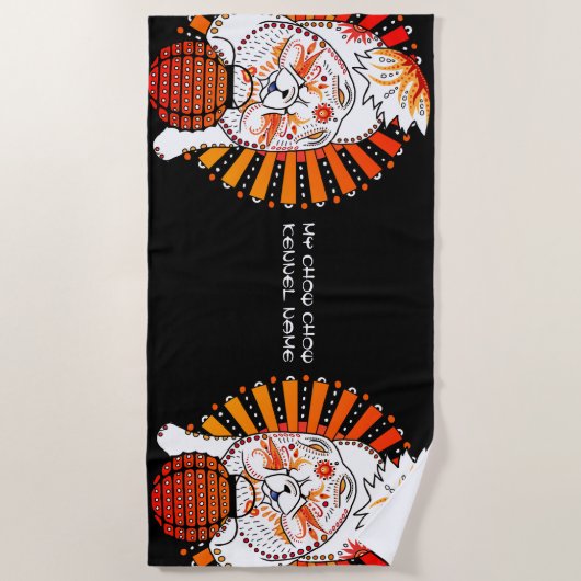 BINDI MI TANG - Chow - Jaar van de Hond handdoek (Voorkant)