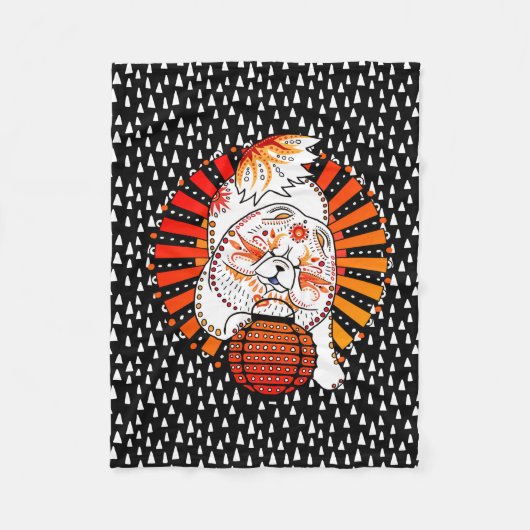 BINDI MI TANG - Chow - Jaar van de Hondendeken Fleece Deken (Voorkant)