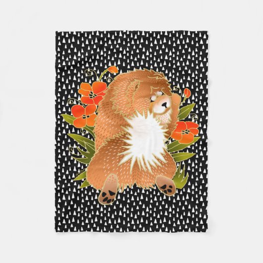 BINDI MINGSIE chow fleece deken - 3 maten (Voorkant)
