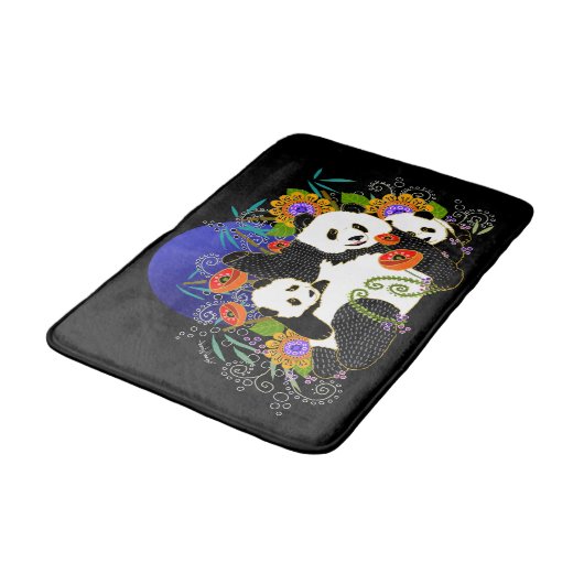 BINDI PANDAS-Pas achtergrondkleur aan Badmat (Gekanteld)