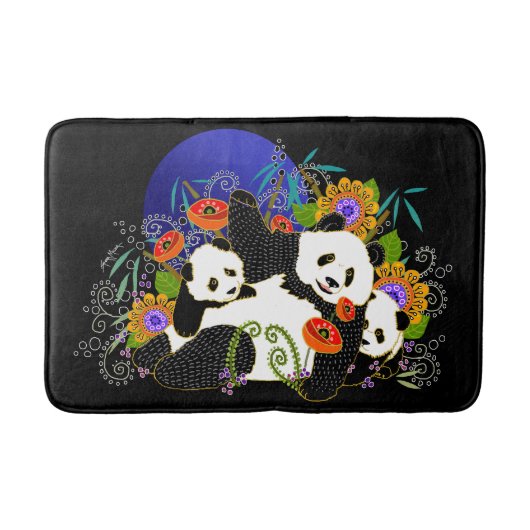 BINDI PANDAS-Pas achtergrondkleur aan Badmat (Voorkant)