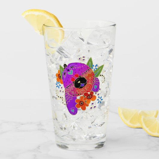 BINDI ROUGH CHOW 16 oz design en verre avant et ar (Devant glace)