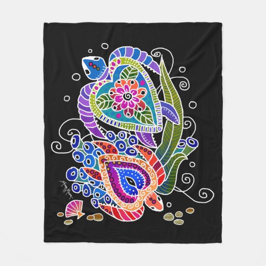 BINDI SEATURTLES Couvertures en toison en 3 taille (Devant)