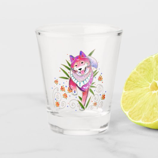 BINDI SHIBA INU shot glass Shot Glas (Voorkant)