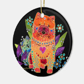 BINDI SMOOTH chow-ORNAMENT Keramisch Ornament (Links)