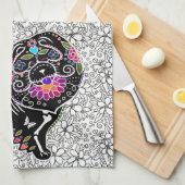 BINDI SUGARSKULL Chow - keuken of show handdoek (Quarter Fold)