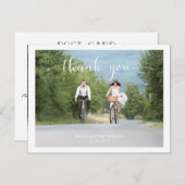 Bindkalligrafie Dank je Foto Briefkaart (Voorkant / Achterkant)