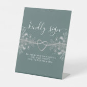 Bindly Sign Wedding Reclamebord Met Voetstuk (Voorkant)