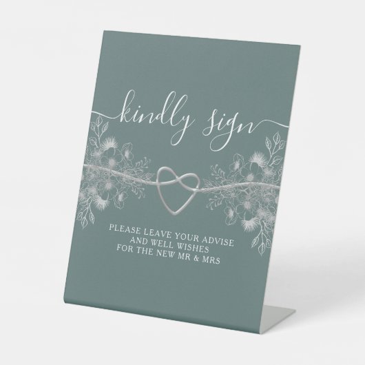 Bindly Sign Wedding Reclamebord Met Voetstuk (Voorkant)