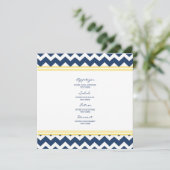 Bindmenu Geel blauw Chevron Menu (Staand voorkant)