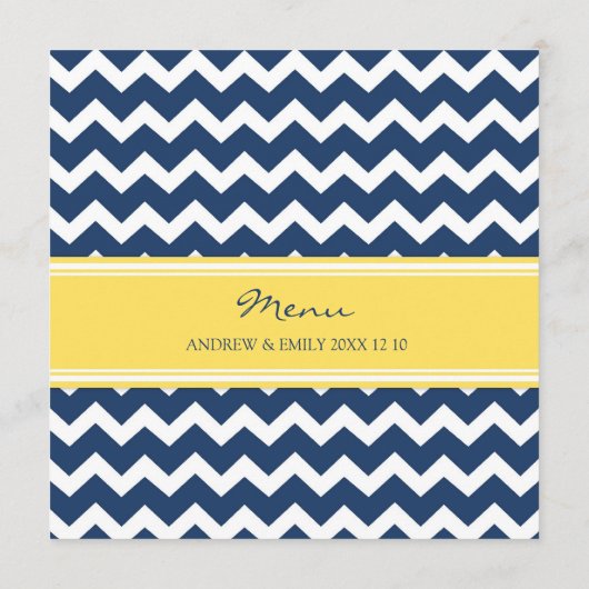 Bindmenu Geel blauw Chevron Menu (Achterkant)