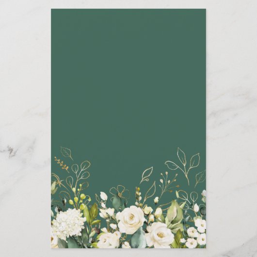 Bindmenu Natuur Groene witte roze Floral (Achterkant)