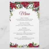 Bindmenu Rode Poinsettia Floral (Voorkant)