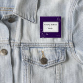 Bindnaamlabel - Puple vines Vierkante Button 5,1 Cm (In situ)