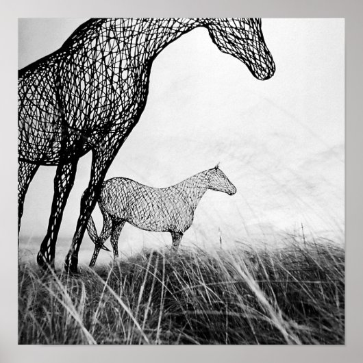 Bindpaarden op Canvas met LLR Poster (Voorkant)