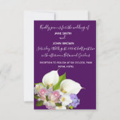 Bindpastel met paars thema kaart (Voorkant)