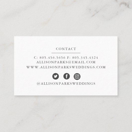 Bindplanner / ander Visitekaartje (Achterkant)