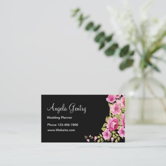 Bindplanner Floral Modern Design Visitekaartje (Staand voorkant)