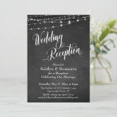 Bindreceptie Typografie Chalkboardverlichting Kaart (Staand voorkant)