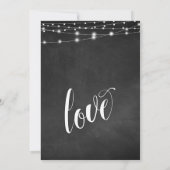 Bindreceptie Typografie Chalkboardverlichting Kaart (Achterkant)