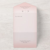 Bindringers Moderne Blush roze QR-code All In One Uitnodiging (Buitenkant)
