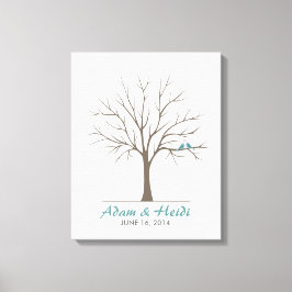 Bindvingerafdrukstructuur - Klassieke Tortelduifje Canvas Afdruk