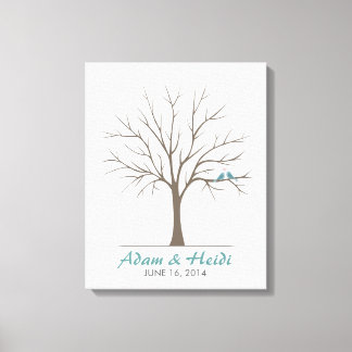 Bindvingerafdrukstructuur - Klassieke Tortelduifje Canvas Afdruk