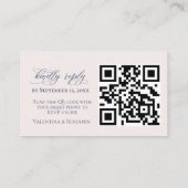 Bindwebsite RSVP online QR code Stusty blue Informatiekaartje (Achterkant)