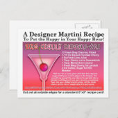 Bing Cherry Daiquiri Martini Recipe Briefkaart (Voorkant / Achterkant)
