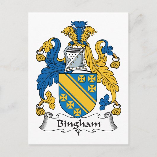 Bingham Family Crest Briefkaart (Voorkant)