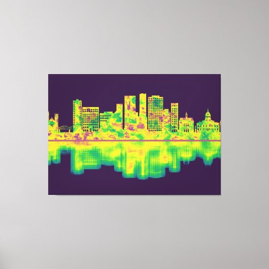 Binghamton New York Skyline Canvas Afdruk (Voorkant)