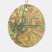 Binghamton NY kaart Keramisch Ornament (Links)