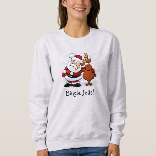 Bingle Jells Père Noël et Rudolph Sweatshirt de va (Devant)
