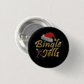 Bingle Jells Tipsy Kerstmis Ronde Button 3,2 Cm (Voorkant /achterkant)