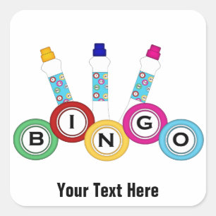 Bingo (aanpasbaar) vierkante sticker