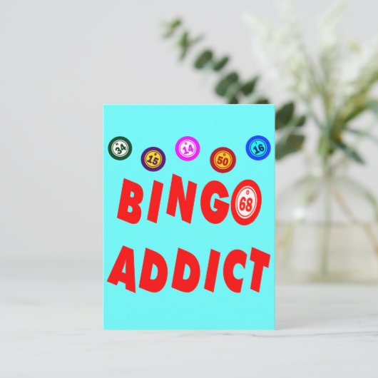 BINGO ADDICT BRIEFKAART (Staand voorkant)