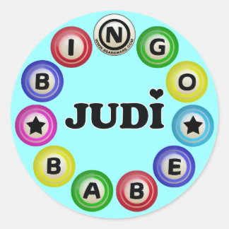 Bingo Babe Judi Ronde Sticker