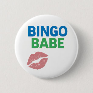 Bingo Babe Schattigee en zelfverzekerde Bingo Love Ronde Button 5,7 Cm