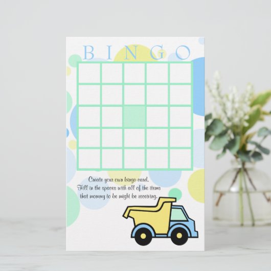 Bingo Baby shower Bingo (Staand voorkant)