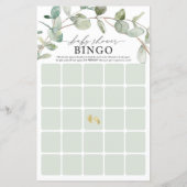Bingo Baby shower Game (Achterkant)