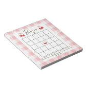 Bingo baby shower spel Cherry Sweet Notitieblok (Schuin)