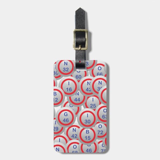 Bingo Balls Bagagelabel (Voorkant verticaal)
