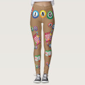 BINGO Balls Brown BKGD Leggings (Devant)