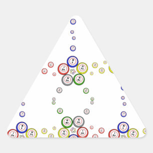 Bingo Balls Driehoek Sticker