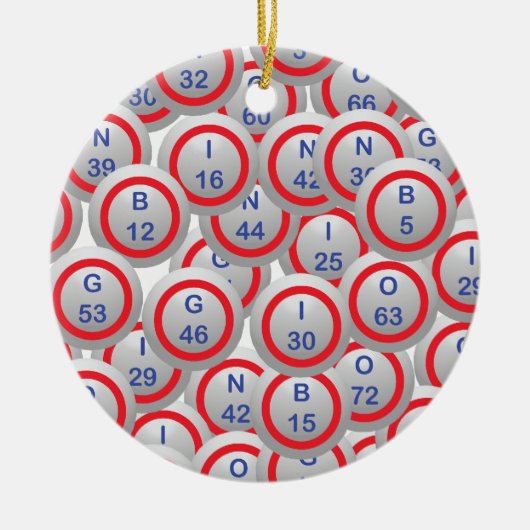 Bingo Balls Keramisch Ornament (Voorkant)