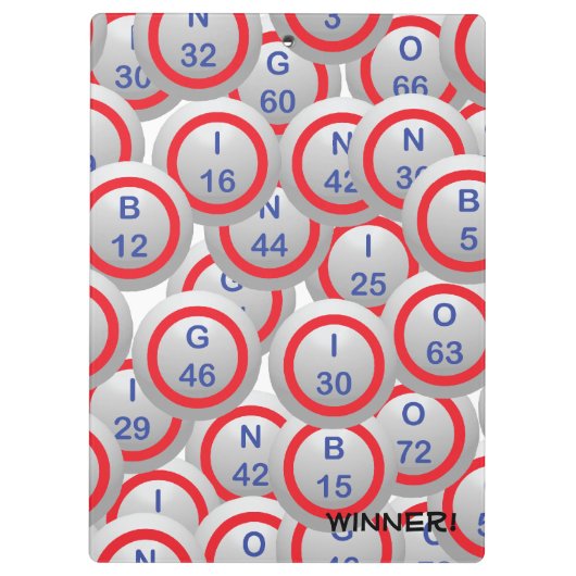 Bingo Balls Klembord (Achterkant)