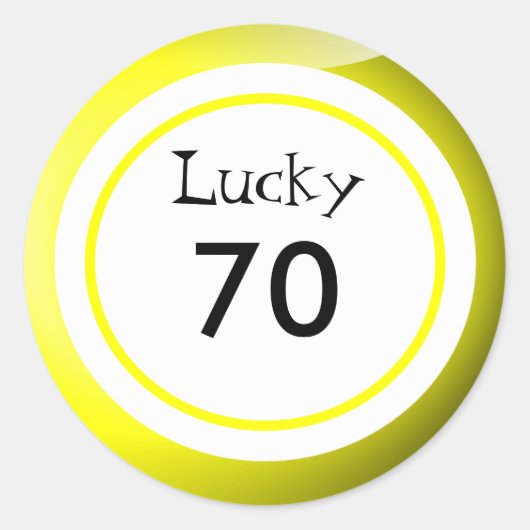 Bingo Balls Lucky Numbers Fun Ronde Sticker (Voorkant)